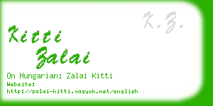 kitti zalai business card